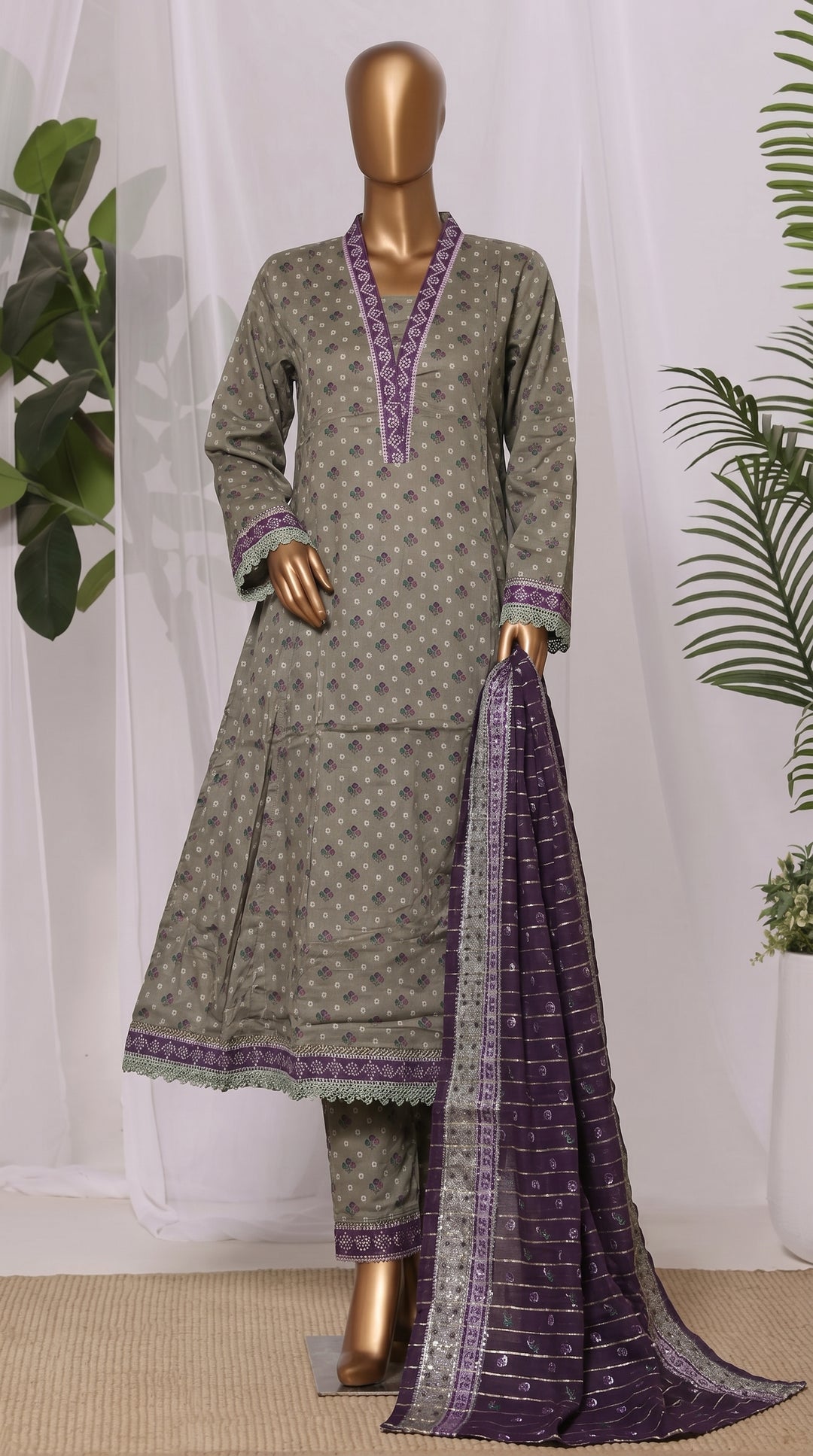 Printed Frock 3pc - RTW