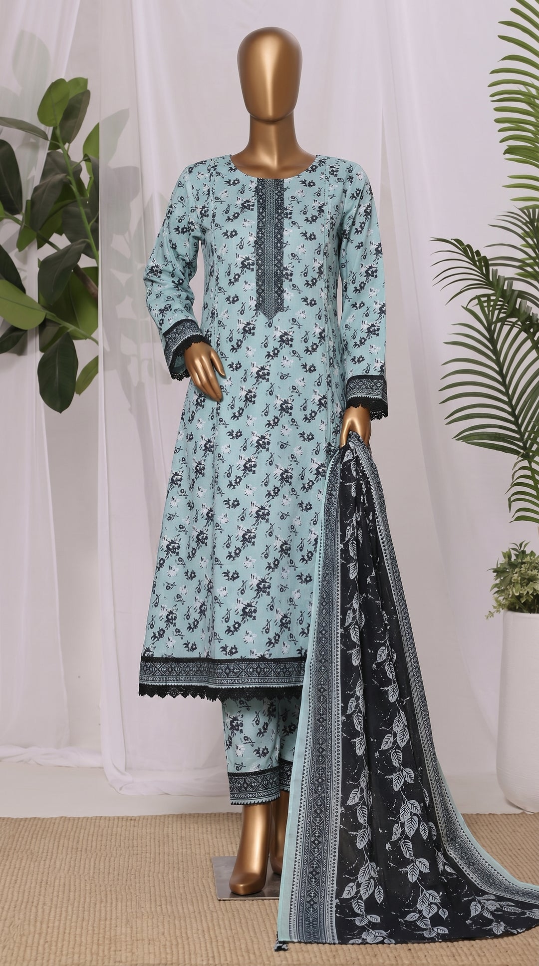 Printed Frock 3pc - RTW