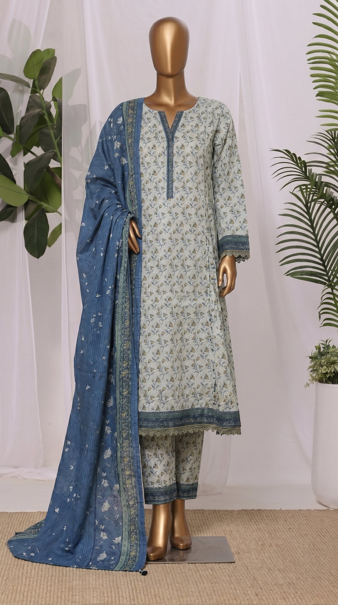 Printed Frock 3pc - RTW